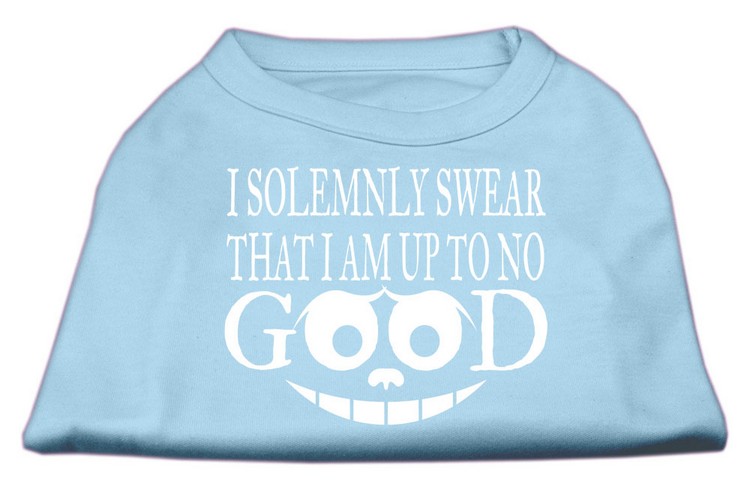 Up to No Good Screen Print Shirt Baby Blue Med